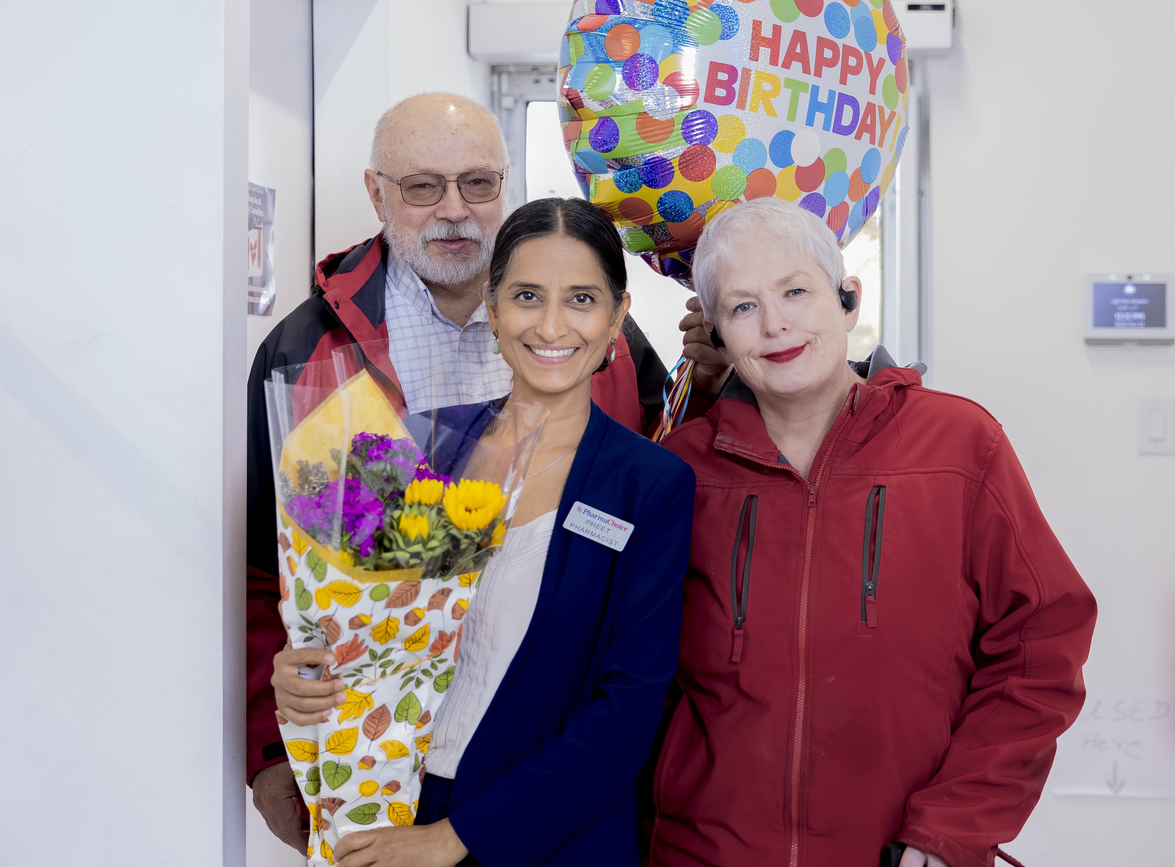 Birthday celebration with patients at Tartan Pharmacy